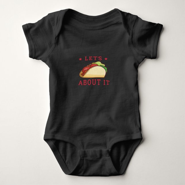 Lasst uns Taco 'Bout It - Funny Taco Baby Strampler (Vorderseite)