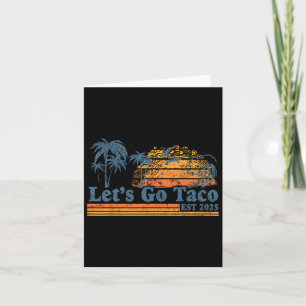 Lasst uns Taco Est 2025 Funny Retro Golf von Taco Karte