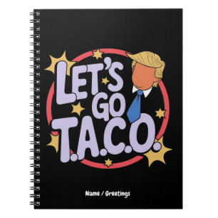 Lasst uns Taco Funny Design kühne Zitate Männer un Notizblock