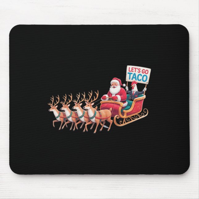 Lasst uns Taco gehen - Lustige Schlittenfahrt mit  Mousepad (Vorne)