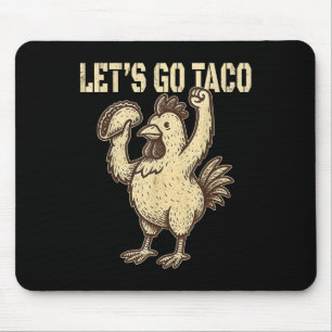 Lasst uns Taco Retro Vintage Lasst uns Taco gehen  Mousepad