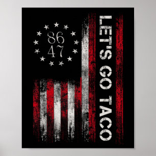Lasst uns Taco-Shirt machen Lustiges Lasst uns Tac Poster