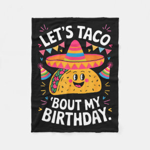 Lasst uns taco über lustige mexikanische Geburtsta Fleecedecke