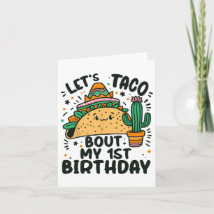 Lasst uns Taco über meine 1. Geburtstagsjungs in M Karte