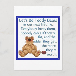 Lasst uns teddy Bears sein Postkarte