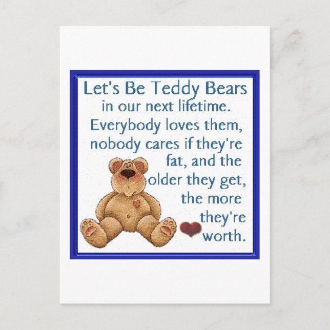 Lasst uns teddy Bears sein Postkarte (Vorderseite)