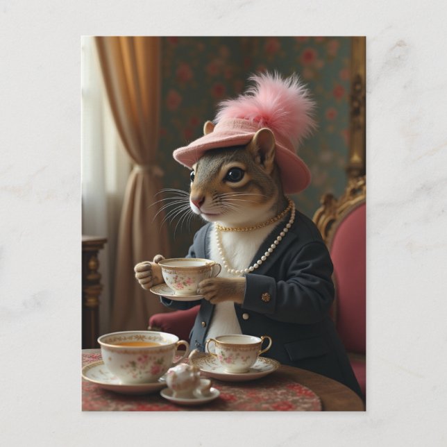 Lasst uns Tee trinken Postkarte (Vorderseite)