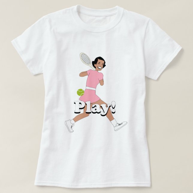 Lasst uns Tennis-T - Shirt spielen (Design vorne)
