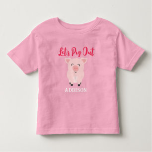Lasst uns Tiermädchen Personalisiert ausschwärmen Kleinkind T-shirt