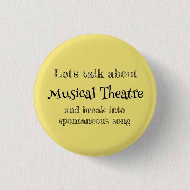 Lasst uns über das Musiktheater-Button sprechen Button (Vorderseite)