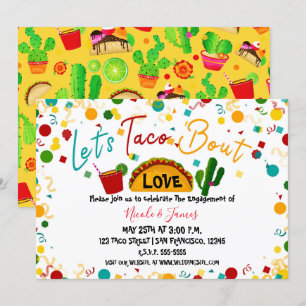 Lasst uns über die Liebe Hochzeit Fiesta sprechen Einladung