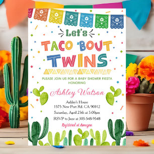 Lasst uns über Zwillinge sprechen - Baby Shower Ei Einladung
