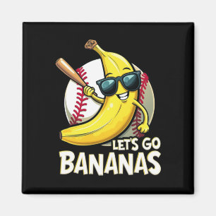 Lasst uns verrückte Bananen sein Lustiger Bananenl Magnet