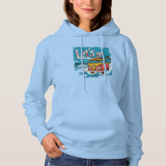 Lasst uns Vintage-Surf-Van-Grafik-T-Shirt – Retro Hoodie