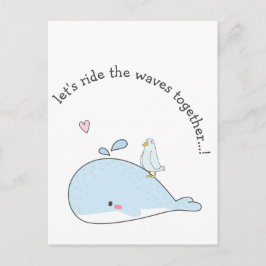 Lasst uns Waves gemeinsam mit Niedlichen Walfangwa Postkarte