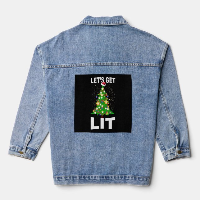 Lasst uns Weihnachten aufleuchten Jeansjacke (Rückseite)