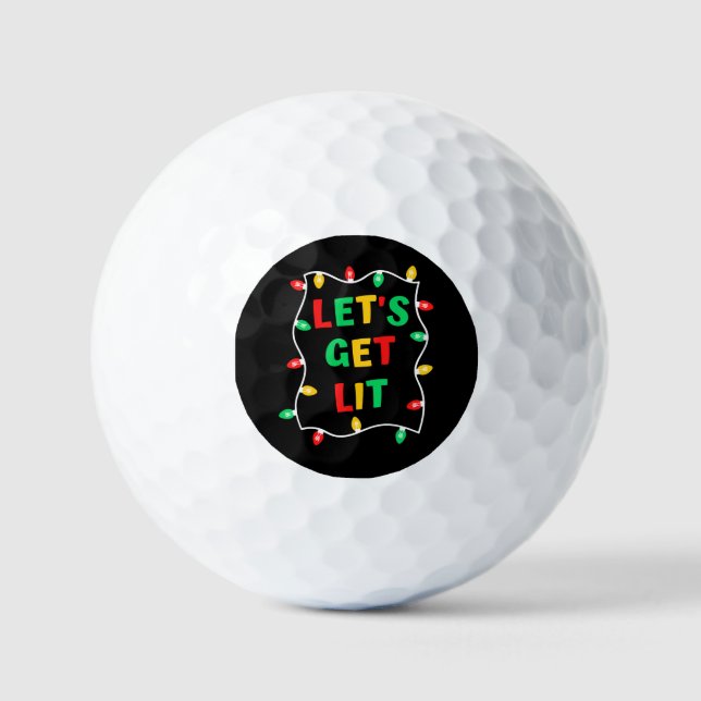 Lasst uns Weihnachten beleuchten Golfball (Vorderseite)