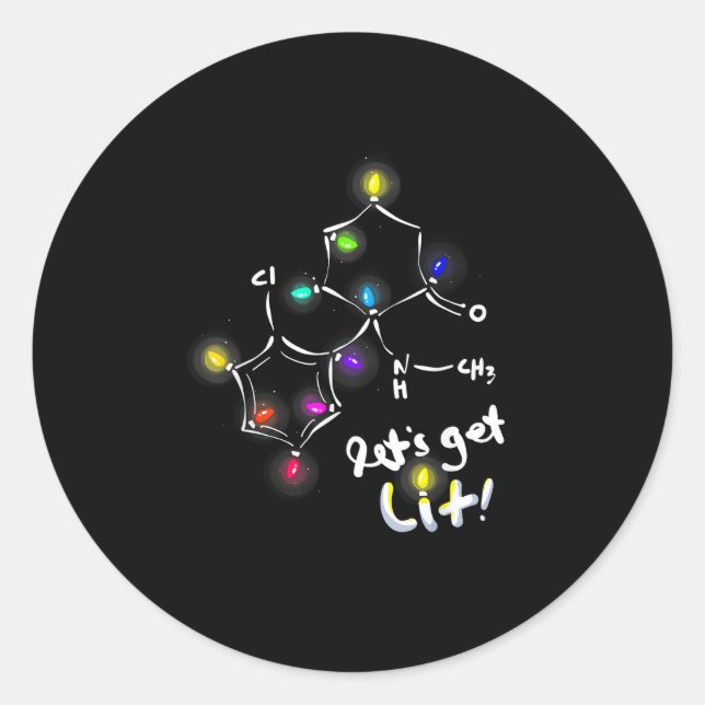 Lasst uns Weihnachten Ketamin holen Runder Aufkleber (Vorderseite)