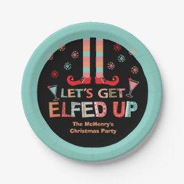 Lasst uns Weihnachten Party Elf erledigen Pappteller