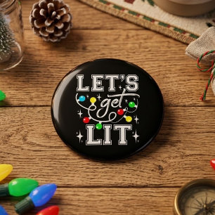 Lasst uns Weihnachten Party Funny - Weihnachten Li Button