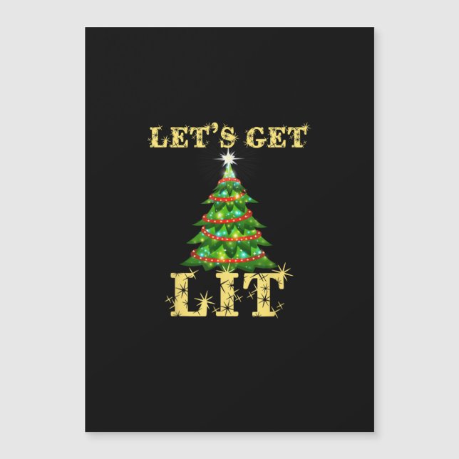 Lasst uns Weihnachten trinken lassen Magnetkarte (Vorderseite)