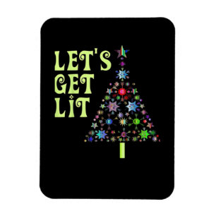 Lasst uns Weihnachts-Funny-Design bekommen Magnet