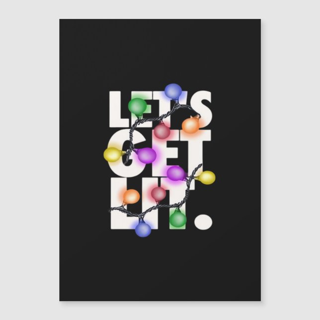 Lasst uns Weihnachts-Outfit Classic holen Magnetkarte (Vorderseite)