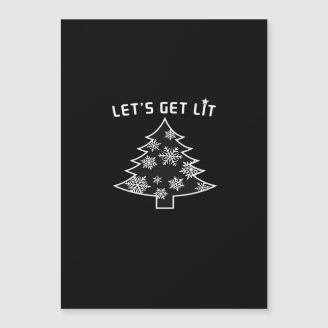 Lasst uns Weihnachtsbaum Weihnachtslicht Essent er Magnetkarte (Vorderseite)