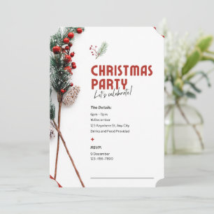 Lasst uns Weihnachtsfeier-Einladung erstellen Einladung