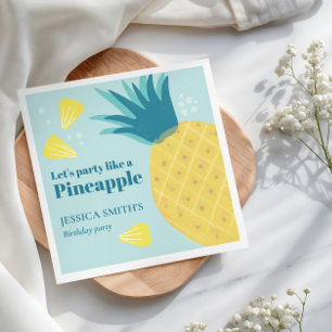 Lasst uns wie ein Ananas Party machen Serviette