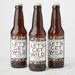 Lasst uns wild werden - Junggesellinnenabschied mi Bierflaschenetikett