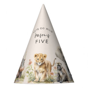 Lasst uns wild werden   Kindergeburtstagsfeier Partyhütchen