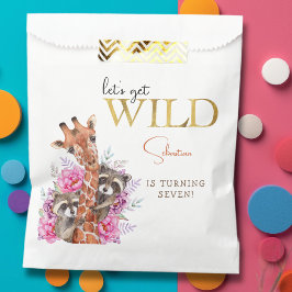 Lasst uns wilde Safari-Tiere Kindergeburtstag Part Geschenktütchen