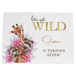 Lasst uns wilde Safari-Tiere Kindergeburtstag Part Große Geschenktüte
