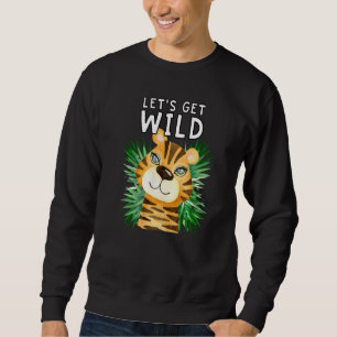 Lasst uns wilde Zoo-Tiere-Safari-Party im Zoo feie Sweatshirt