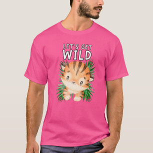 Lasst uns wilde Zoo-Tiere-Safari-Party im Zoo feie T-Shirt