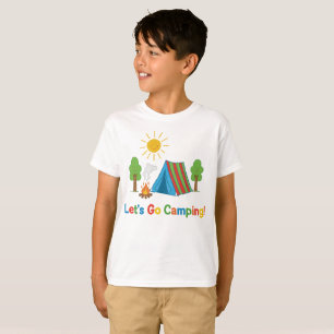 Lasst uns Zelten gehen Kinder Wachsmalstift Zelt K T-Shirt