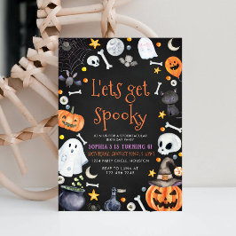 Lasst uns zum Geburtstag leckeres Halloween-Party  Einladung