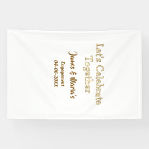 Lasst uns zusammen feiern Verlobungsfeier Name Dat Banner