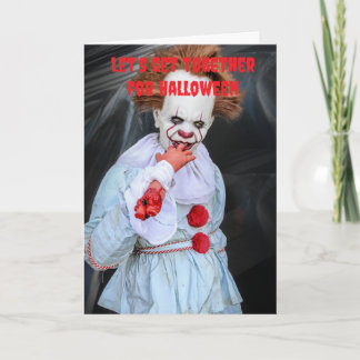 Lasst uns zusammen Halloween feiern. Karte