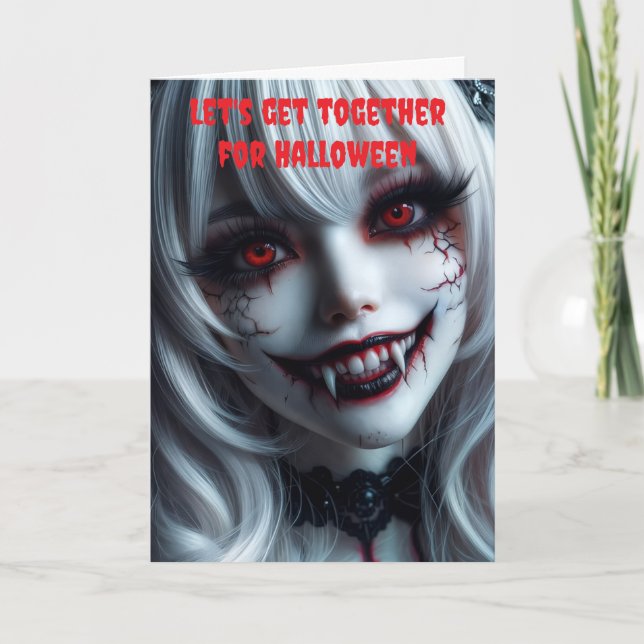 Lasst uns zusammen Halloween feiern. Karte (Vorderseite)