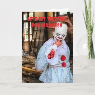 Lasst uns zusammen Halloween feiern. Karte