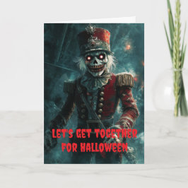 Lasst uns zusammen Halloween feiern. Karte