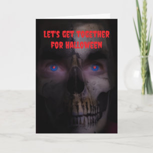 Lasst uns zusammen Halloween feiern. Karte