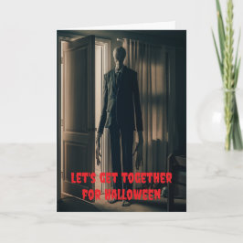 Lasst uns zusammen Halloween feiern. Karte