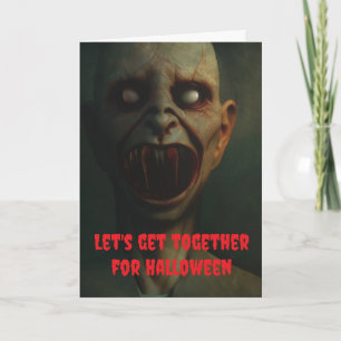 Lasst uns zusammen Halloween feiern. Karte
