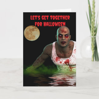 Lasst uns zusammen Halloween feiern. Karte