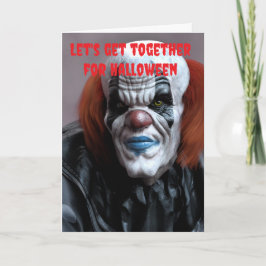 Lasst uns zusammen Halloween feiern. Karte