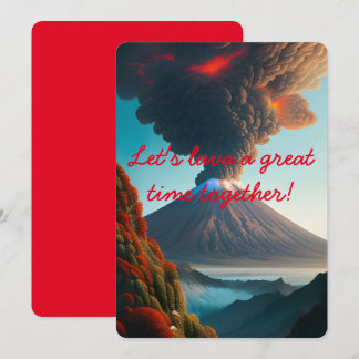 Lasst uns zusammen Lava großartig machen! Volcano Einladung