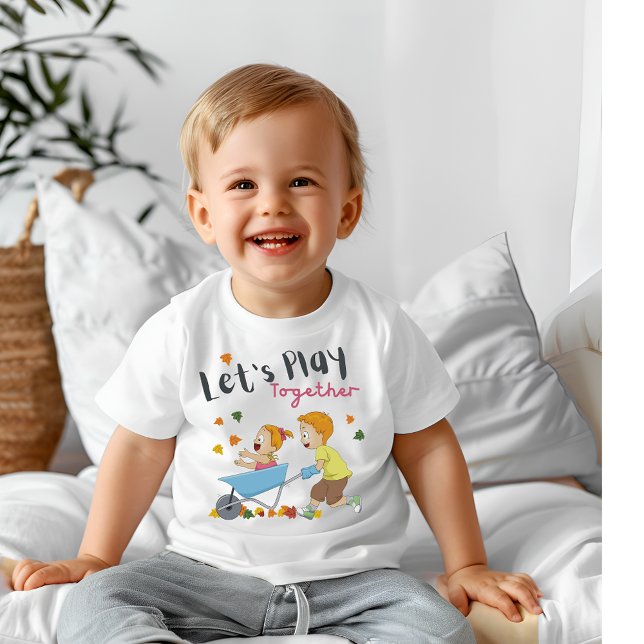 Lasst uns zusammen spielen baby t-shirt (Von Creator hochgeladen)